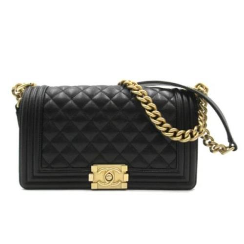 Pre-owned Leather chanel-bags Chanel Vintage , Black , Dames