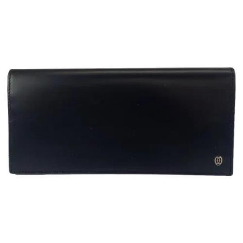 Pre-owned Leather wallets Cartier Vintage , Black , Heren