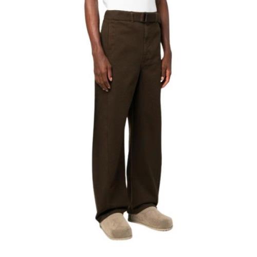 Twisted Belted Espresso Broek Lemaire , Brown , Heren