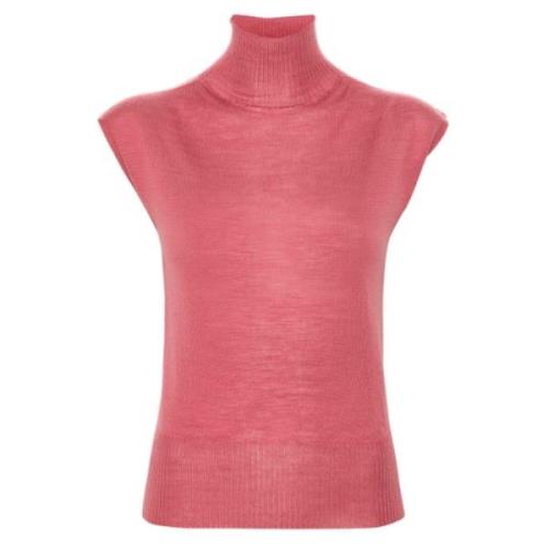 Turtle Neck Top Thulian Stijl Rick Owens , Pink , Dames