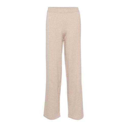 Elegante Melange Broek Saint Tropez , Beige , Dames