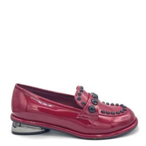 Robijn Patent Studded Loafer Jeannot , Red , Dames