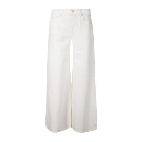 Klassieke Wide Leg Five Pocket Jeans 7 For All Mankind , White , Dames