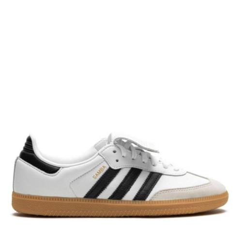 Samba Wit Zwart Goud Sneakers Adidas , White , Dames