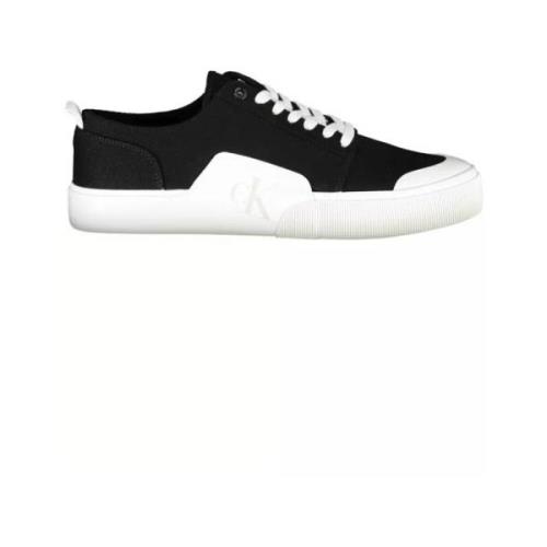 Zwarte Katoenen Sneaker met Contrasterende Details Calvin Klein , Blac...