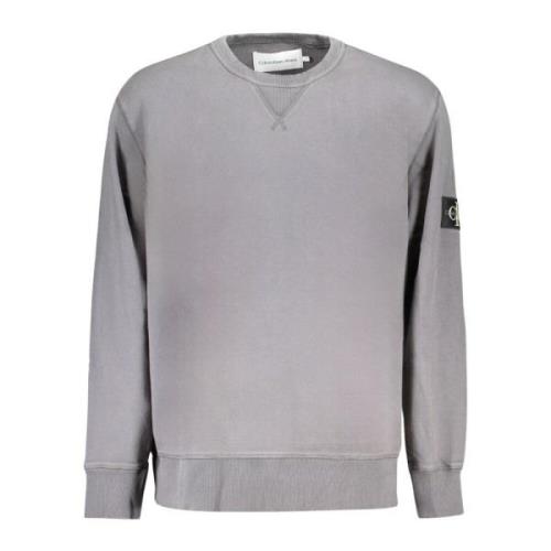 Grijze Sweatshirt met Logo Calvin Klein , Gray , Heren