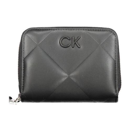 Damesportemonnee Zwart Rfid Ritssluiting Calvin Klein , Black , Dames