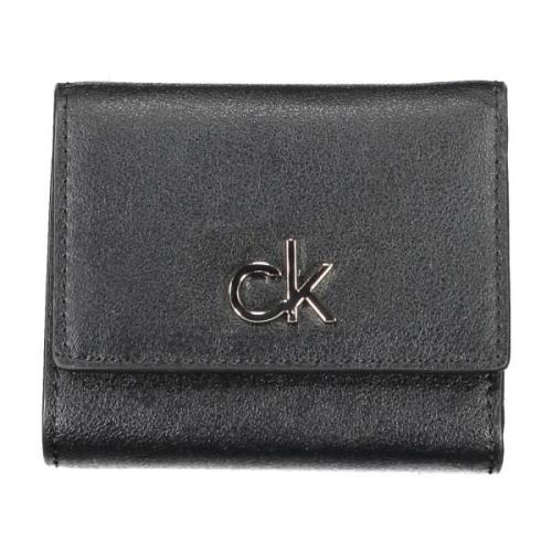 Damesportemonnee Zwart Rfid Snap Sluiting Calvin Klein , Black , Dames