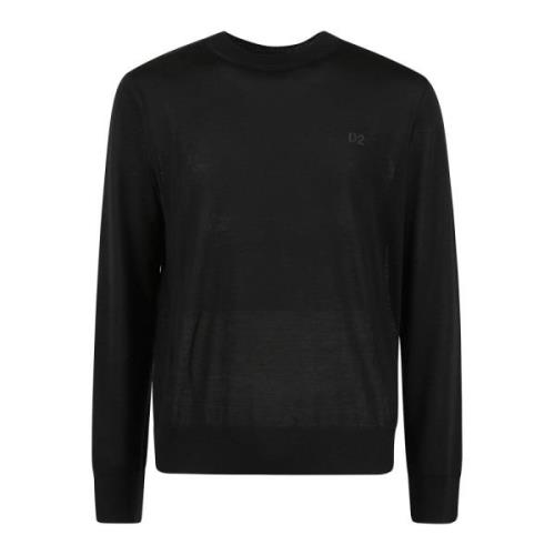 Stijlvolle Pullover Sweater voor Mannen Dsquared2 , Black , Heren