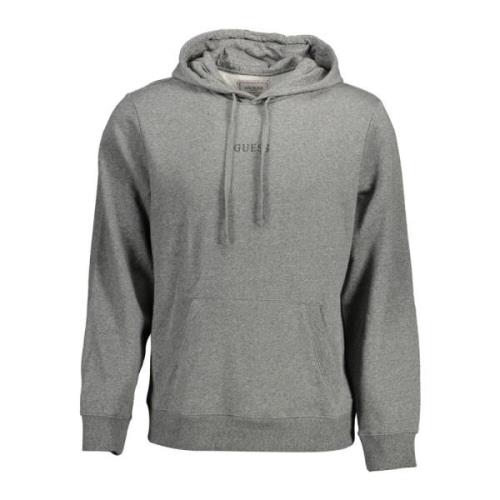 Grijze Katoenen Hoodie Guess , Gray , Heren