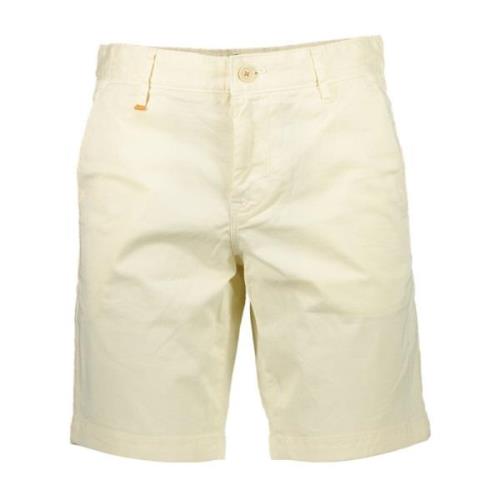 Beige Bermuda Shorts Slim Fit Cotton Hugo Boss , Beige , Heren