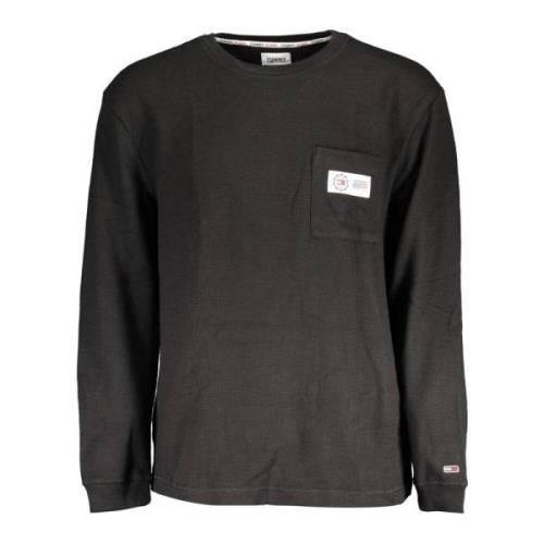 Zwarte Heren Trui met Lange Mouwen Tommy Hilfiger , Black , Heren