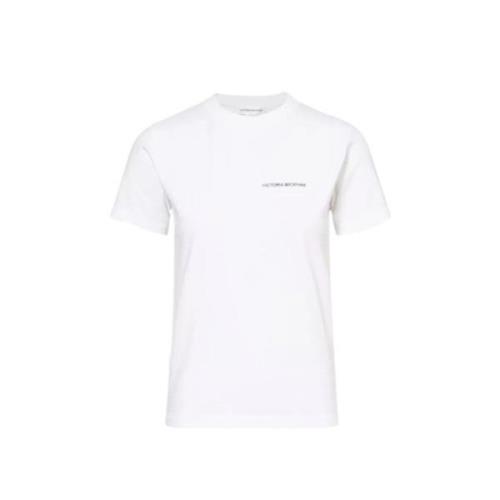 Logo Tee, Ronde Hals, Slim Fit Victoria Beckham , White , Dames