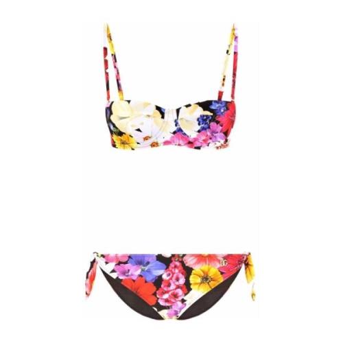 Bloemenprint Balconette Badpak MultiKleur Dolce & Gabbana , Multicolor...