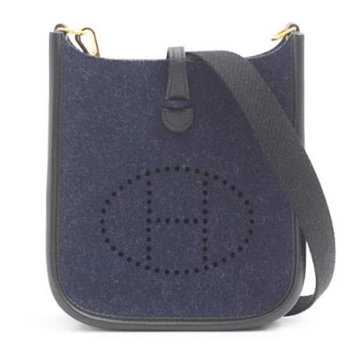 Pre-owned Canvas shoulder-bags Hermès Vintage , Blue , Dames