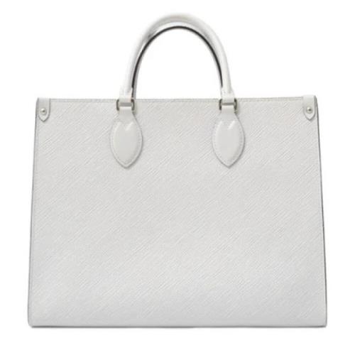 Pre-owned Leather totes Louis Vuitton Vintage , White , Dames