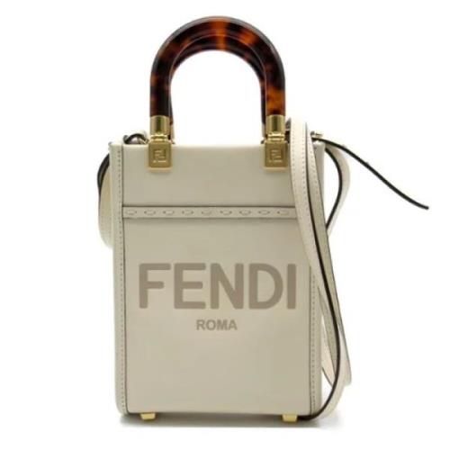 Pre-owned Leather fendi-bags Fendi Vintage , White , Dames