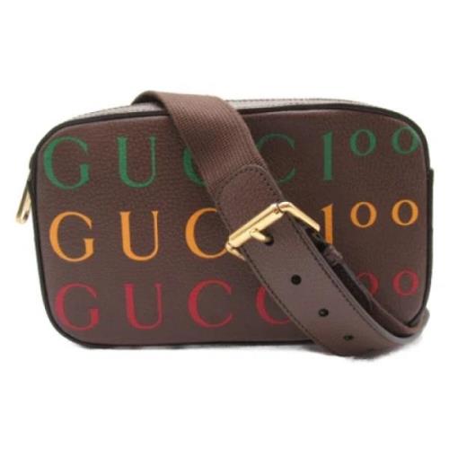 Pre-owned Leather gucci-bags Gucci Vintage , Brown , Dames