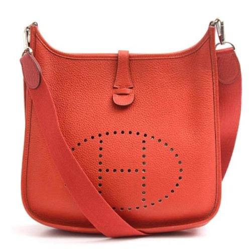 Pre-owned Leather crossbody-bags Hermès Vintage , Red , Dames