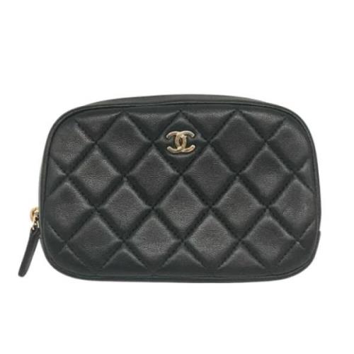 Pre-owned Leather handbags Chanel Vintage , Black , Dames