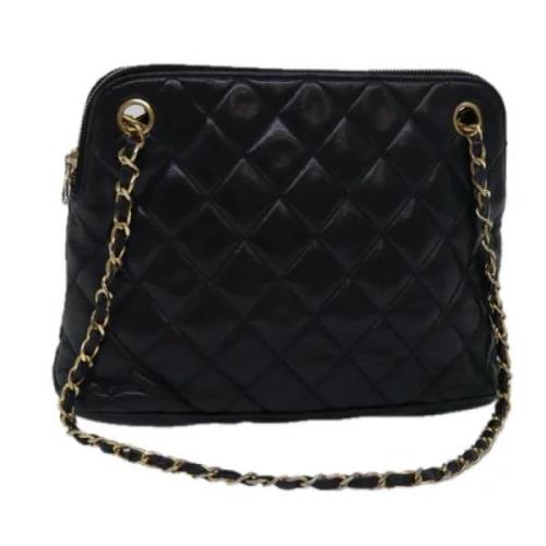 Pre-owned Leather chanel-bags Chanel Vintage , Black , Dames