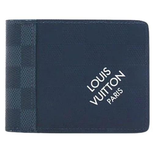 Pre-owned Canvas wallets Louis Vuitton Vintage , Blue , Heren