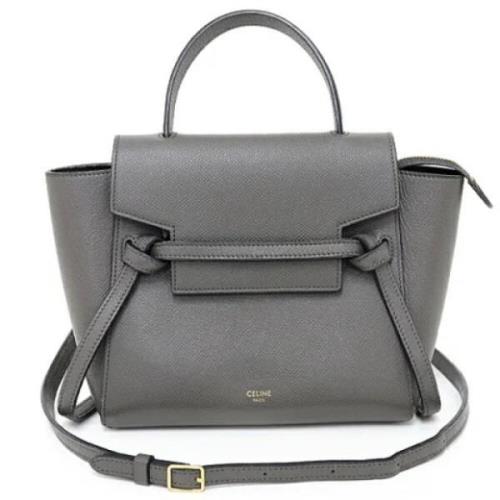 Pre-owned Leather celine-bags Celine Vintage , Gray , Dames