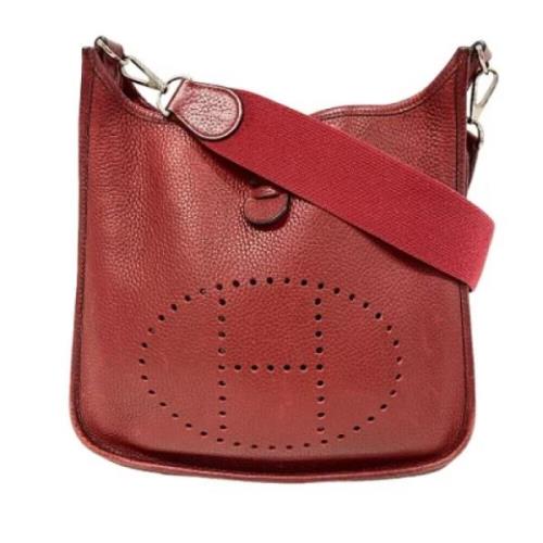 Pre-owned Leather shoulder-bags Hermès Vintage , Red , Dames