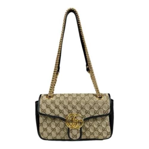 Pre-owned Canvas gucci-bags Gucci Vintage , Beige , Dames