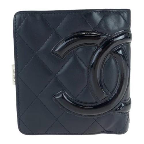 Pre-owned Leather wallets Chanel Vintage , Black , Dames