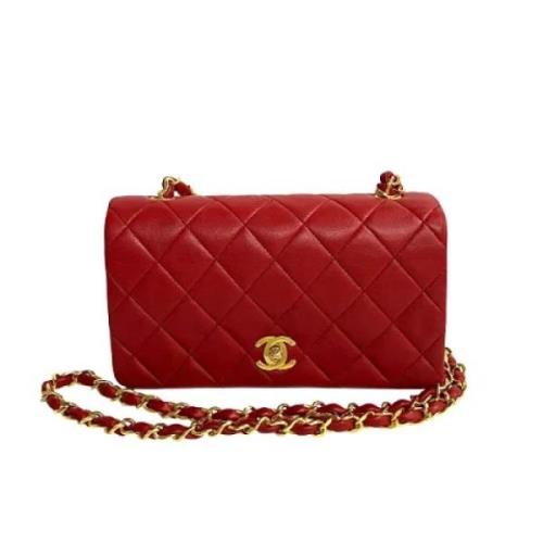 Pre-owned Leather chanel-bags Chanel Vintage , Red , Dames