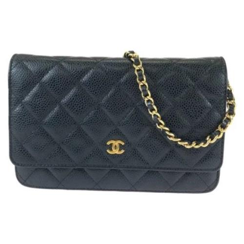 Pre-owned Leather crossbody-bags Chanel Vintage , Black , Dames