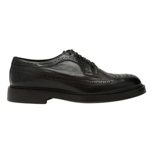 Lage Veterschoenen Doucal's , Black , Heren