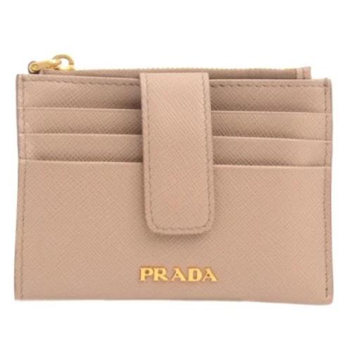 Pre-owned Leather wallets Prada Vintage , Brown , Dames