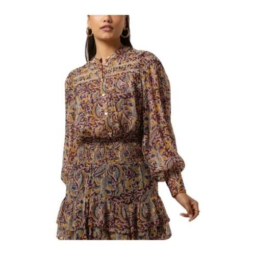 Oriental Vis Blouse Bruin Aaiko , Brown , Dames