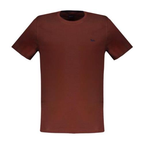 Bruine Korte Mouw Geborduurd Logo T-shirt Harmont & Blaine , Brown , H...