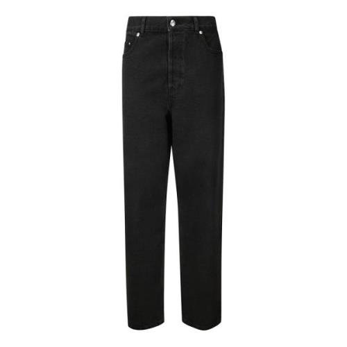 Wijde Pijp Medium Wassing Jeans A.p.c. , Black , Heren