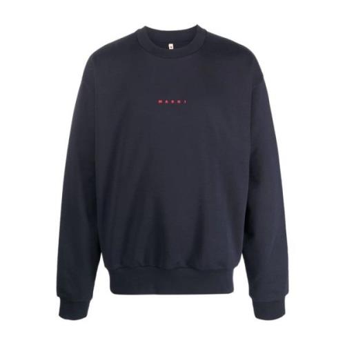 Blauwe Crewneck Sweatshirt voor Heren Marni , Blue , Heren