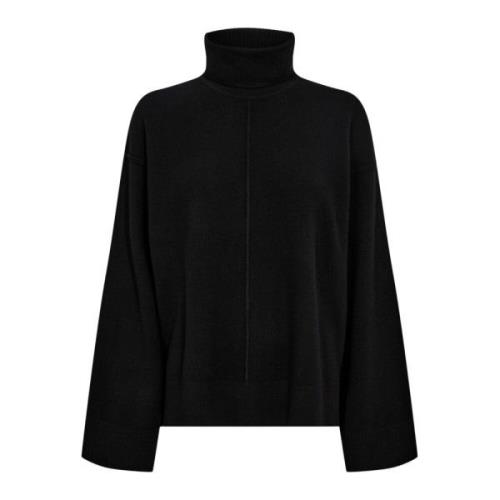 Gezellige Turtle Neck Sweater Designers Remix , Black , Dames