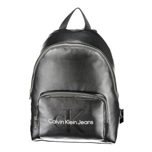 Zwarte Rugzak met Verstelbare Banden Calvin Klein , Black , Heren