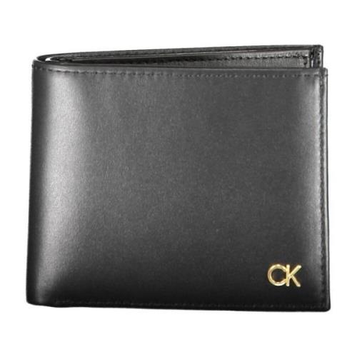 Heren Portemonnee Zwart Rfid Logo Calvin Klein , Black , Heren