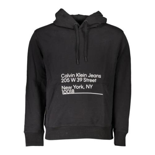 Zwarte hoodie met logoprint Calvin Klein , Black , Heren