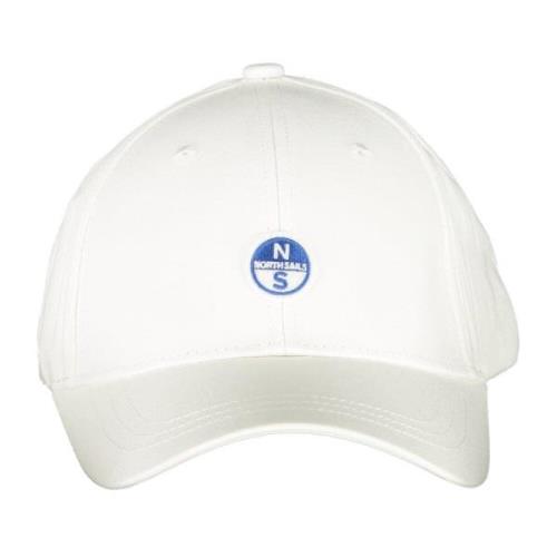 Witte Pet met Klep en Logo North Sails , White , Heren