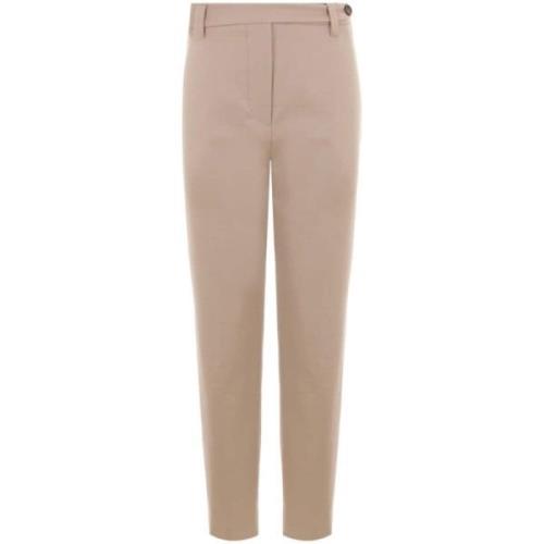 Beige Broek Aw24 Damesmode Brunello Cucinelli , Beige , Dames