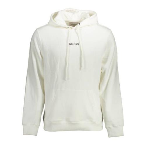 Hoodie Wit Lange Mouw Guess , White , Heren