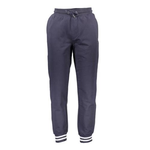 Blauwe Katoenen Sportbroek met Contrasterende Details Guess , Blue , H...