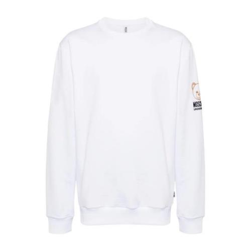 Katoenmix Sweatshirt Moschino , White , Heren