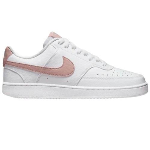 Witte Sneakers Retro Stijl Gerecyclede Materialen Nike , White , Dames