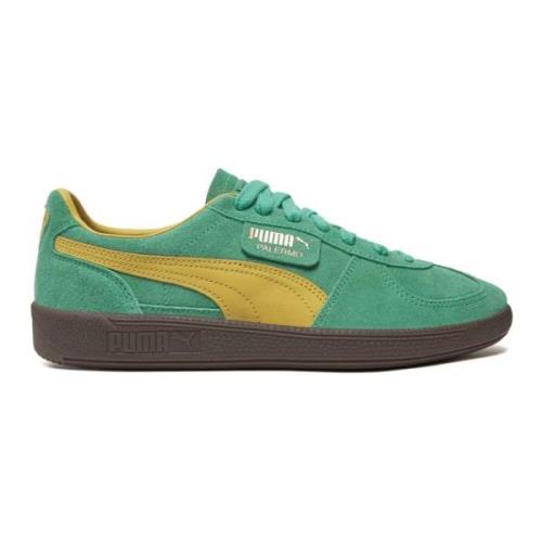 Leren sneakers met suède details Puma , Green , Unisex