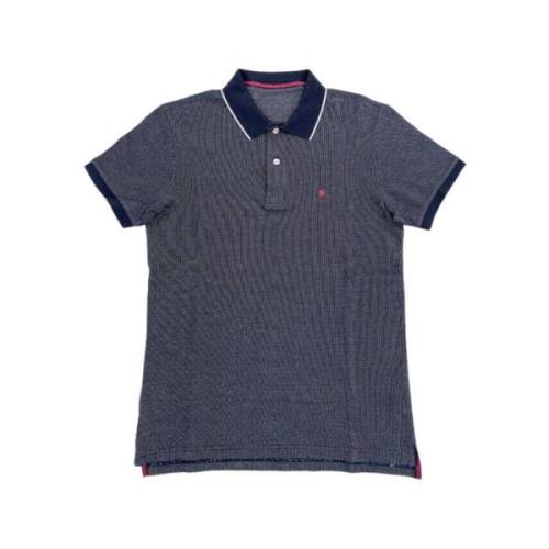 Jacquard Katoenen Polo Shirt Logo CH Carolina Herrera , Blue , Heren